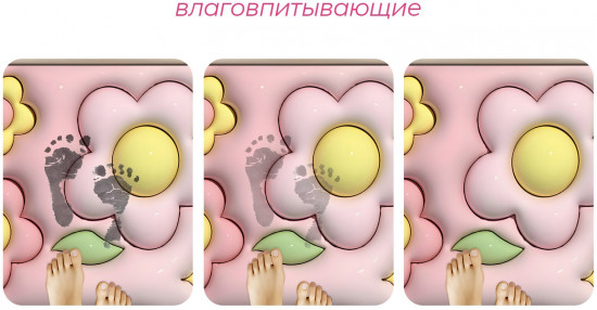 Коврик для ванной «Pink Flowers»