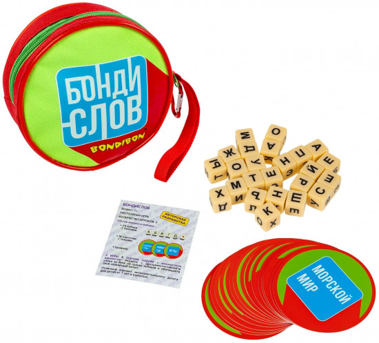 Игра настольная развивающая «Бондислов эксперт 3 в 1 с кубиками»