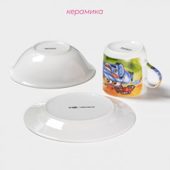 Набор детской посуды «Гонки» - Фото 2