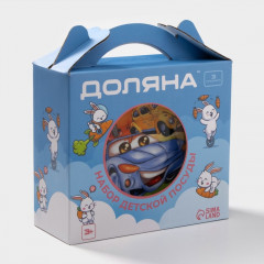 Набор детской посуды «Гонки» - Фото 3