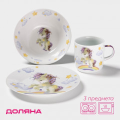 Набор детской посуды «Единорог» - Фото 1