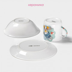 Набор детской посуды «Пингвинёнок» - Фото 3