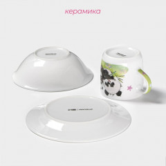 Набор детской посуды «Семья пандочек» - Фото 3