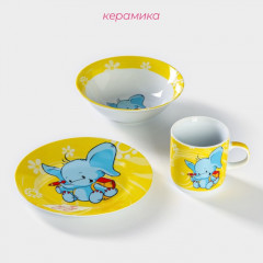 Набор детской посуды «Слонёнок» - Фото 2