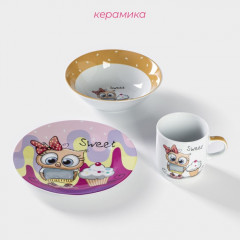 Набор детской посуды «Совёнок» - Фото 2