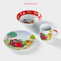 Набор детской посуды «Такси» - Фото 2