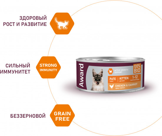 Паштет для котят «Курица с морковью»