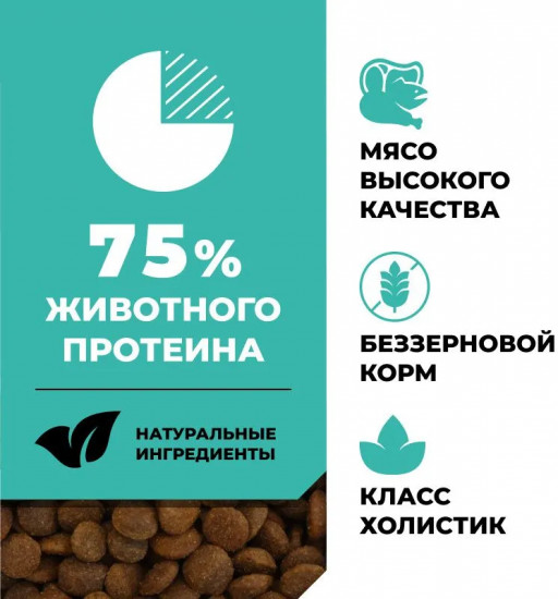 Корм сухой для пожилых собак с курицей, индейкой, лососем и уткой
