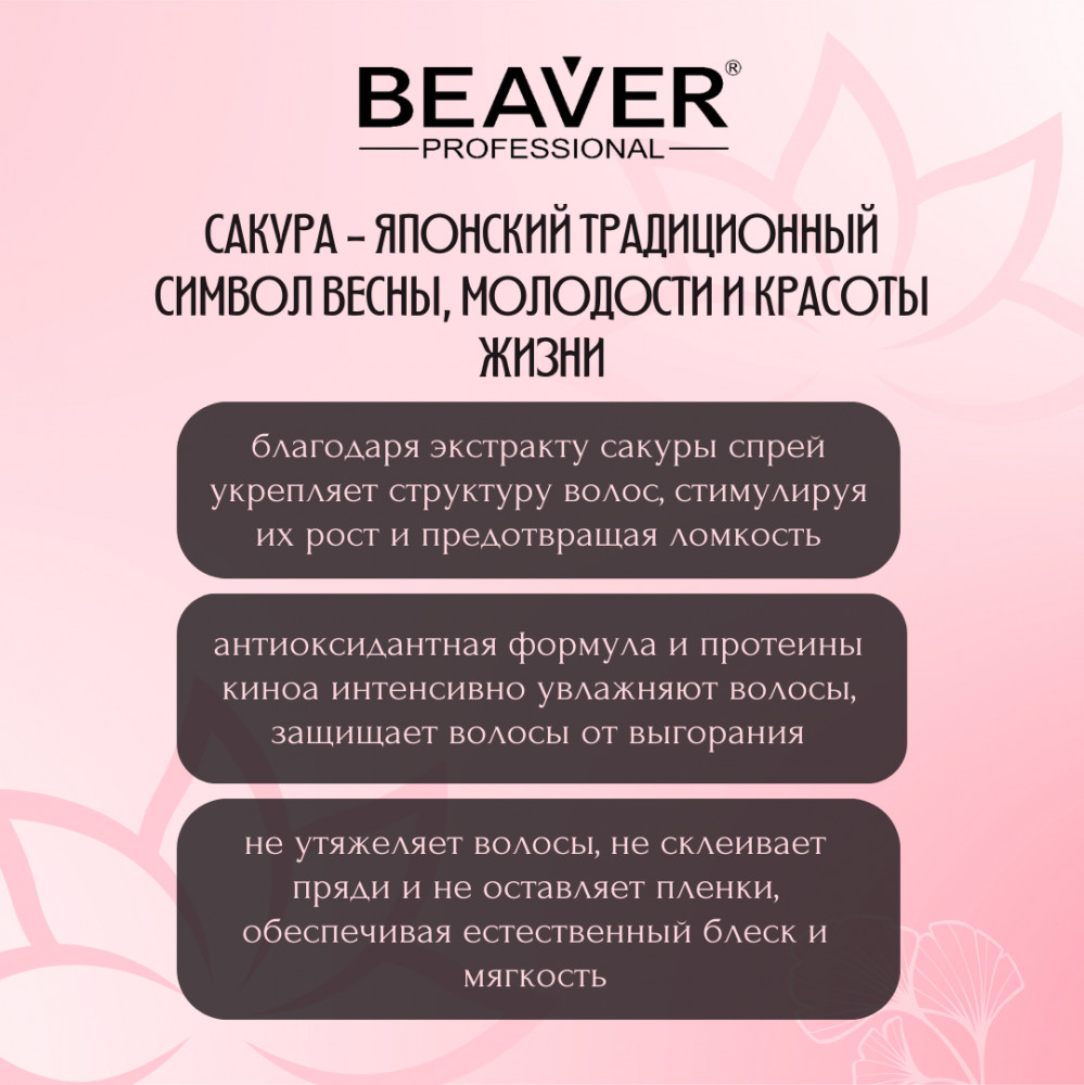 Ароматический мист для волос с ароматом цветков сакуры | Cherry Blossom | BEAVER | Фото 1