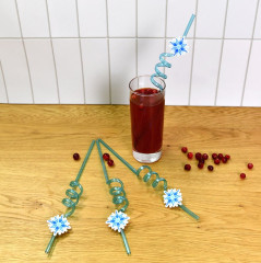 Набор трубочек для коктейля «Снежинки» - Фото 1