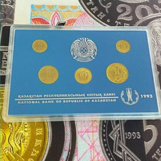 Набор монет Тиын 1993 г