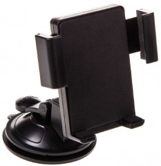 Держатель телефона  на присоске (на лобовое стекло и панель, короткая жесткая ножка) - Фото 1