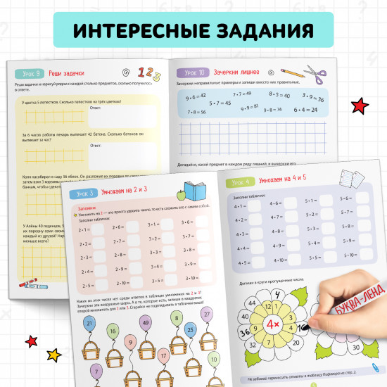 Многоразовый тренажёр. Таблица умножения