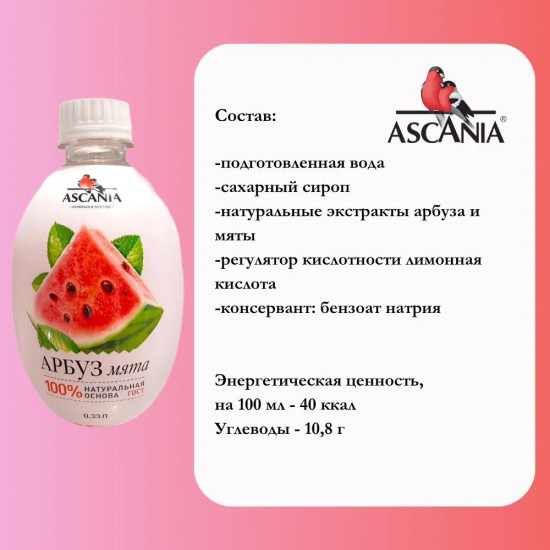 Лимонад со вкусом арбуза и мяты