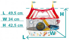 Клетка для хомяков с цветными наклейками «Circus Fun» - Фото 1