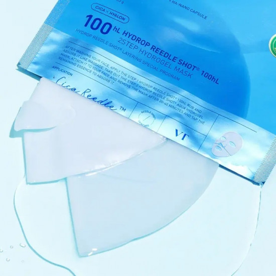 Маска для лица с микроиглами «CicaXHyalon VT Hydrop Reedle Shot 100hL 2Step Mask»