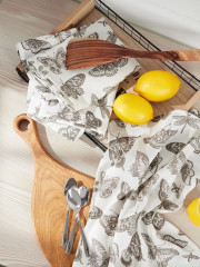 Комплект полотенец вафельных «Бабочки» - Фото 2