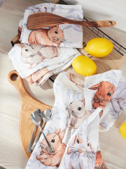 Комплект полотенец вафельных «Зайчишка» - Фото 2