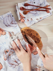 Комплект полотенец вафельных «Зайчишка» - Фото 3