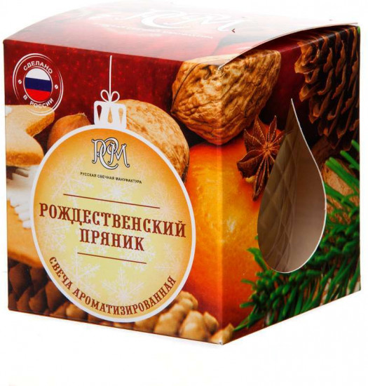 Свеча в стакане «Рождественский пряник»