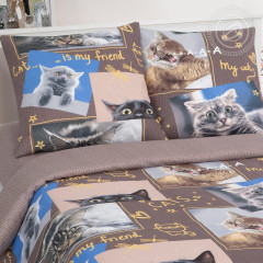 Комплект постельного белья «Замурчательная жизнь» - Фото 1