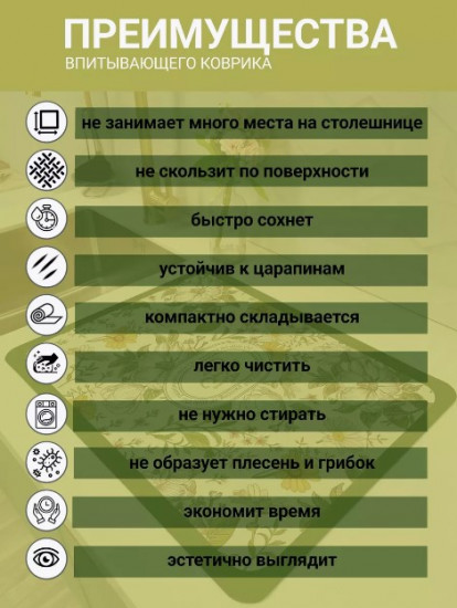 Коврик для сушки посуды