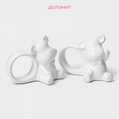 Набор колец для салфеток «Стильный мишка» - Фото 1