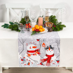 Скатерть-дорожка «Снеговики» - Фото 4