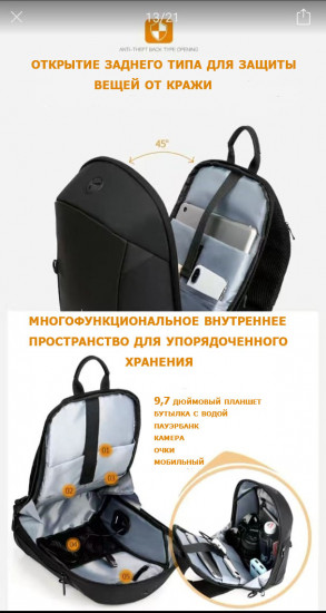 Сумка кросс-боди мужская