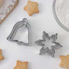 Набор форм для печенья «Колокольчик, снежинка» - Фото 2