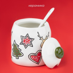 Сахарница с крышкой и ложкой «Sweet Treats» - Фото 1