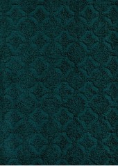 Полотенце махровое гладкокрашеное с рельефным рисунком "Круги" (ДМ-люкс, 100х150, цвет "малахит") - Фото 1