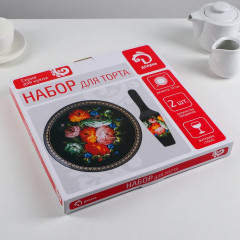 Тортовница  с лопаткой «Народные мотивы» - Фото 3