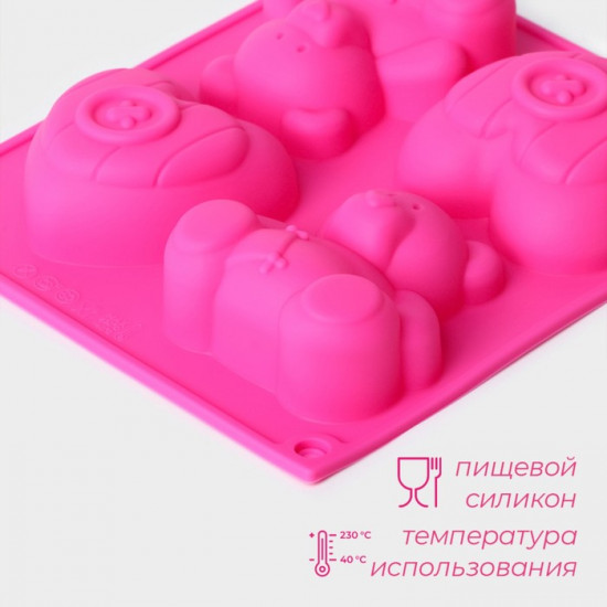 Форма для выпечки «Мишка и сердце»