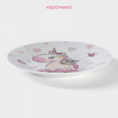 Тарелка «Совёнок и единорог» - Фото 2