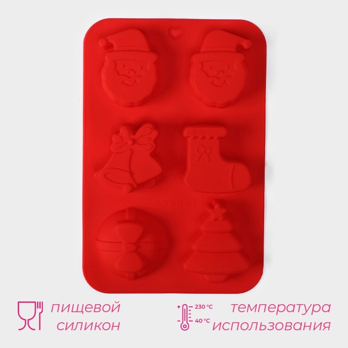 Форма для выпечки «Новый год. Праздник к нам приходит» | Силиконовые формы для выпечки «Новогоднее чудо» | Доляна | Фото 1