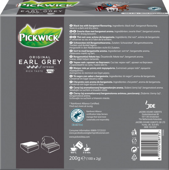 Чай черный пакетированный «Earl Grey»