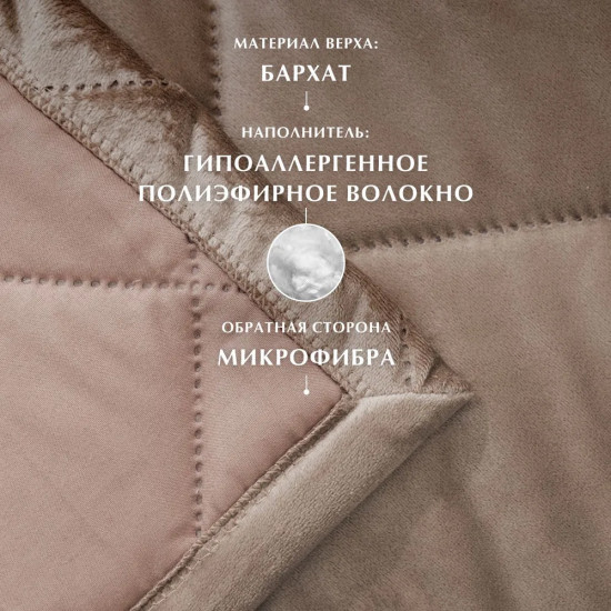 Набор из покрывала с наволочками «Бархат моккачино»
