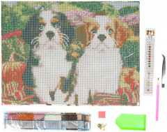 Алмазная мозаика «Две собаки» - Фото 1