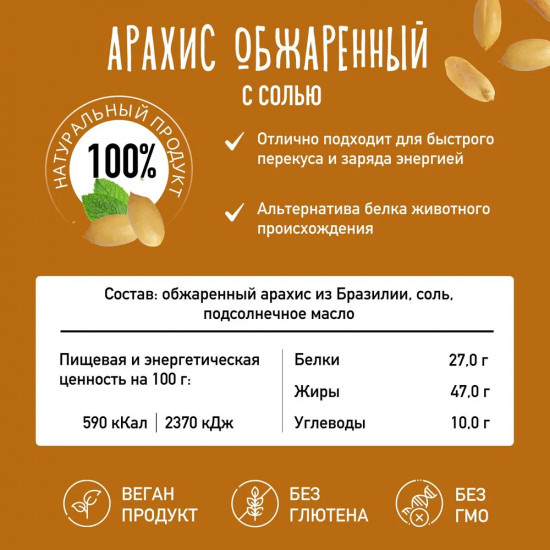 Арахис жареный соленый