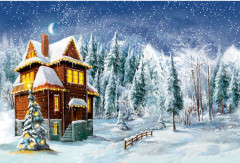 Мозаика алмазная «Звездная новогодняя ночь» - Фото 1