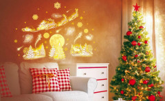 Набор наклеек для окон светящихся «Новогодняя ночь» - Фото 3