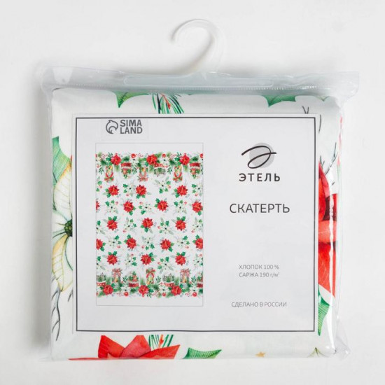 Скатерть «Christmas red flowers»