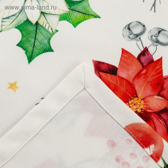 Скатерть «Christmas red flowers»