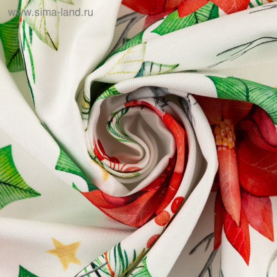 Скатерть «Christmas red flowers»