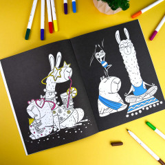 Раскраска неоновая «Капибара и компания» - Фото 1