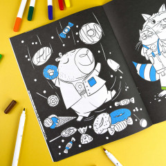 Раскраска неоновая «Капибара и компания» - Фото 2