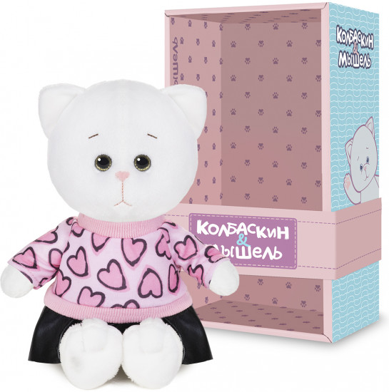 Игрушка мягкая «Мышель в розовом свитшоте и черной юбочке»