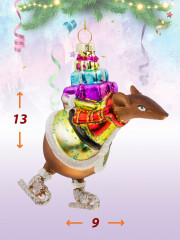 Украшение ёлочное «Мышь фигурист» - Фото 1