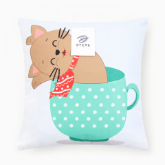 Чехол на подушку «Новогодняя чашка» - Фото 4